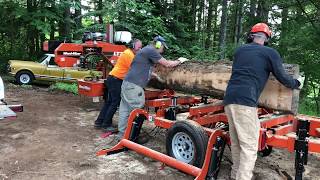 Sawing maple logs for a YouTube subscriber [upl. by Ahsinak]