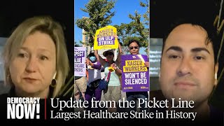 Kaiser Permanente Workers Give Update from Picket Line in Largest Healthcare Strike in History [upl. by Anerbas473]