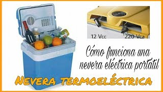 CÓMO FUNCIONA UNA NEVERA ELÉCTRICA PORTÁTIL NEVERA TERMOELÉCTRICA [upl. by Jayson633]