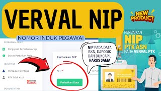 Cara VERVAL NIP Nomor Induk Pegawai PTK ASN Pada Laman Verval PTK [upl. by Hesky]