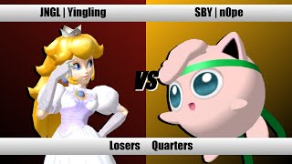 SBY Weekly 287  Yingling Peach Vs n0pe Jigglypuff  Melee Losers Quarters [upl. by Aiht464]