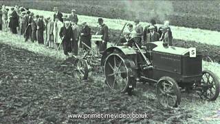 Tractor Trials archive video from the 1930s  old film of working machines [upl. by Inacana]