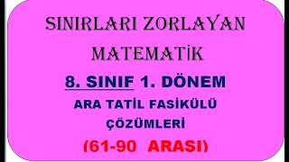 ARA TATİL 8SINIF MATEMATİK 1DONEM SORU FASİKÜLÜ ÇÖZÜMLERİ 6190 ARASI [upl. by Teyut119]