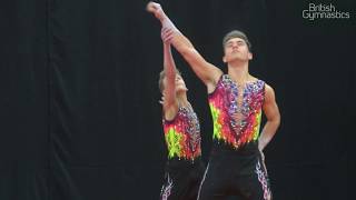 Spelthorne Senior Mens Pair Gold 2018 Acrobatic British Championships [upl. by Serg66]