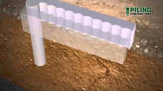 Secant Pile Wall Construction Methodology [upl. by Rosel]