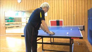 Table tennis Technique training on the SINGLE Returnboard demonstrated [upl. by Derraj]