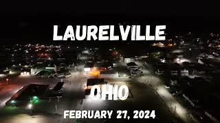 Nighttime over Laurelville Ohio on February 27 2024 drone view in 4K [upl. by Gnos887]