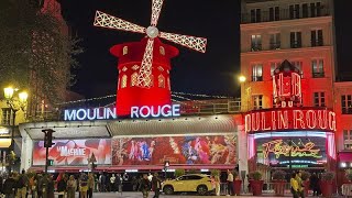 Parigi il Moulin Rouge recupera le sue ali e fa baldoria con uno spettacolo di cancan [upl. by Sajovich334]