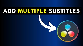 DaVinci Resolve Subtitles  How to Add Multiple Subtitles to a Video in DaVinci Resolve [upl. by Eleanora548]