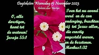 Dagteksten amp Gebed Woensdag 15 November 2023 [upl. by Siryt]