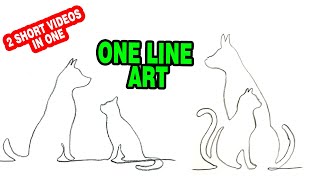 COOL ONE LINE ART  AMAZING TALENT  COOL ART IDEAS  DOG DRAWING howtodraw artsecrets [upl. by Sudnac]