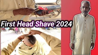 First Head Shave in 2024  اس سال کی پہلی ٹنڈ viral asmr trending 2024 [upl. by Weber]