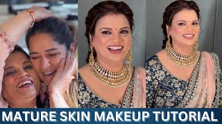 Mature skin Makeup Tutorial  Makeup explained in Simple steps MATURE SKIN MAKEUPProducts revealed [upl. by Hamitaf983]