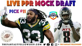 2021 Fantasy Football  ESPN PPR MOCK DRAFT PICK 11 [upl. by Maidie544]