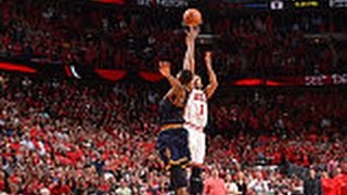 Derrick Roses GameWinning Bank Triple in Super Slow Motion [upl. by Anirbed306]