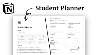 Notion Student Planner Template Tour FREE Download [upl. by Sorgalim889]