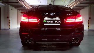 2017 BMW 5 Series G30 530i w ARMYTRIX FLAP Exhaust  Acceleration amp Revs PURE SOUNDS [upl. by Ardnekan]