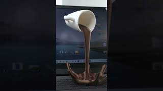 Floating coffee cup sculpture qidi 3dprinting 3dprinted diy q1pro [upl. by Krefetz664]