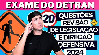 20 QUESTÕES ATUAIS COMENTADAS DO EXAME TEÓRICO 2024 Legislação de trânsito GOIÁS autoescola cnh [upl. by Ethan]