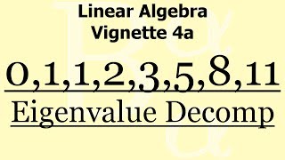 Linear Algebra Vignette 4a Fibonacci Numbers  Review Of The Eigenvalue Decomposition [upl. by Nahtanhoj763]