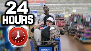 THE GREATEST 24 HOUR WALMART CHALLENGE OF ALL TIME KICKED OUT [upl. by Bourgeois499]