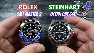 Steinhart Ocean One GMT  Review amp comparison with the Rolex GMT Master 2 [upl. by Stesha]