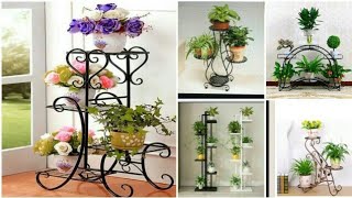 Metal Flower Pot Stands  Plant Stand Ideas  Indoor Garden [upl. by Ahsuat]