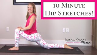 10 Minute Hip Stretches  Perfect for Tight Hip Flexors and Hamstrings [upl. by Laikeze39]