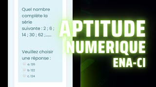 Correction du sujet d’aptitude numérique ENACI  cycle moyen [upl. by Yasu]