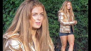 ✅ Strictlys Maisie Smith flaunts her legs in gym shorts while leaving rehearsals after flirty c [upl. by Bruni]