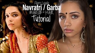 Tutorial  Deepika Padukone Inspired Ram Leela Style NavratriGarba Makeup  Kaushal Beauty [upl. by Zorina]