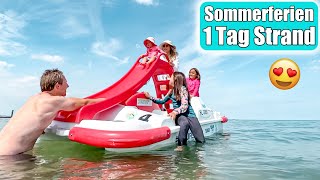 1 Tag baden am Strand 😍 🌊 Tretboot fahren Urlaub als Großfamilie  Sommerferien Mamiseelen [upl. by Claudie265]