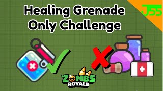 Zombs Royale  NEW Healing Grenades Only Challenge [upl. by Pleione]