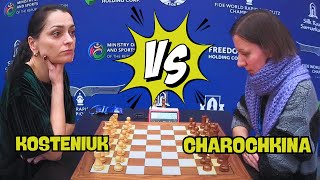 Kosteniuk VS Charochkina  Womens World Blitz Chess 2023  R12 [upl. by Tucky]