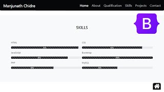 Bootstrap Design Responsive Personal Portfolio Website Part4  Skills Section [upl. by Cavallaro]