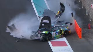 Stefano Borghi Hard Crash  2023 Gulf 12 Hours  Yas Marina [upl. by Imuyam]