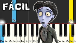 VICTORS PIANO SOLO  EL CADÁVER DE LA NOVIA  TUTORIAL DE PIANO FÁCIL  PIANO FÁCIL CON NOTAS [upl. by Ninahs753]