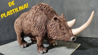 Rinoceronte Lanudo Coelodonta antiquitatisde plastilinaHow to make a rhinoceros with clay sculpt [upl. by Eigram363]