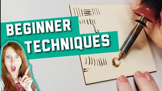 Wood Burning Techniques for Beginners 4 Basic Pyrography Techniques  Bonus [upl. by Suired]