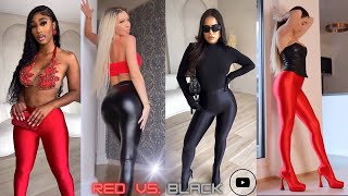 Leggings Red Vs Black  Instagram Fashion Styles in 2024  Street Style Fashion Blog [upl. by Kamila228]