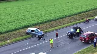 1juin 2018 police suisse VD accident Bussigny Suisse conforama [upl. by Gerger]