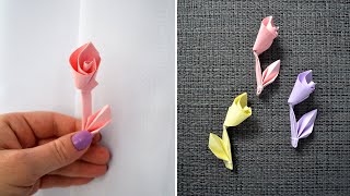 Paper Origami ROSE FLOWER  Tutorial DIY by ColorMania [upl. by Watson20]