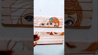 Frozen drawing Elsa and Anna drawing on Icecream stick 🥰😍 [upl. by Valerlan]