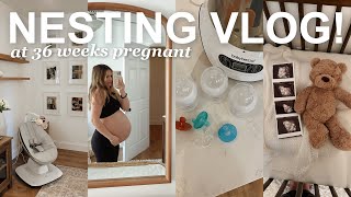 NESTING VLOG setting up baby gear diaper caddies amp sterilizing things ep3 36 weeks pregnant [upl. by Spring]