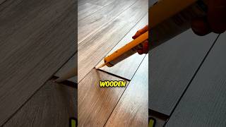 Simple Trick to Fill Wooden Floor Gaps 😱 [upl. by Ylicic]