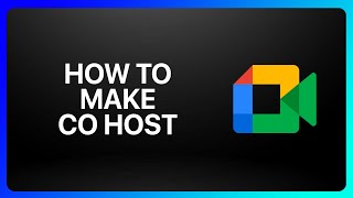 How To Make Co Host In Google Meet Tutorial [upl. by Oskar]