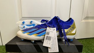 Messis Adidas X Crazyfast League FG Boots Review amp Play Test  Unboxing ASMR [upl. by Aelsel]