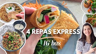 idées repas rapides IG bas  recettes faciles et sans four pour se régaler et manger sainement [upl. by Anilra]