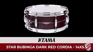 Tama Star Bubinga Snare Drum 14x55 Dark Red Cordia [upl. by Arick]