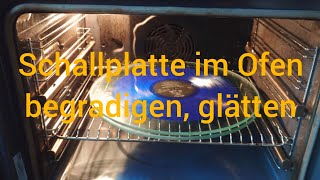 Welligeverbogene oder verformte Schallplatten Vinyl glätten bügeln [upl. by Dorfman]